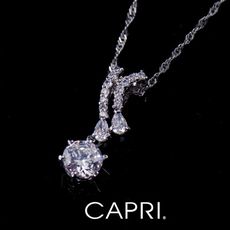 『CAPRI』925銀白K鑲CZ鑽 長項鍊 《限量一個》