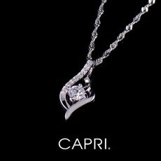 『CAPRI』925銀白K鑲CZ鑽 項鍊 《限量一個》