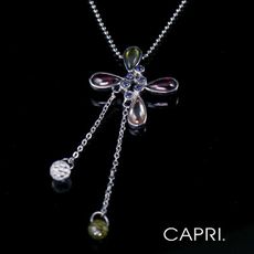 『CAPRI』精鍍白K金鑲CZ鑽 蝴蝶項鍊 《限量一個》