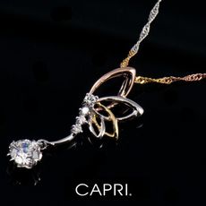 『CAPRI』925純銀鑲CZ鑽 三色蝴蝶長項鍊《限量一個》