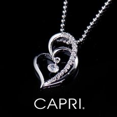 『CAPRI』精鍍白K金鑲CZ鑽 愛心項鍊 《限量一個》