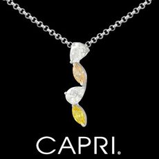 『CAPRI』精鍍白K金鑲CZ鑽 累累果實 項鍊