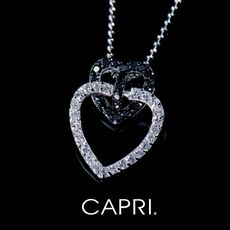 『CAPRI』精鍍白K金 鑲CZ鑽 愛心項鍊 《限量一個》