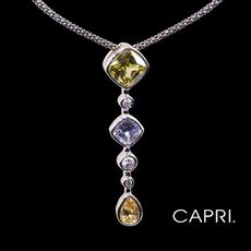 『CAPRI』精鍍白K金鑲CZ鑽 項鍊《限量一個》