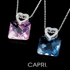 『CAPRI』精鍍白K金鑲CZ鑽 愛心項鍊 《限量一個》