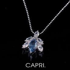 『CAPRI』精鍍白K金鑲CZ鑽 項鍊