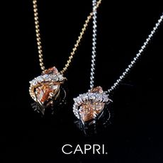 『CAPRI』精鍍白K金鑲CZ鑽 項鍊