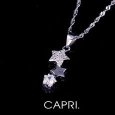 『CAPRI』925銀白K鑲CZ鑽 星星項鍊 《限量一個》