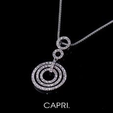 『CAPRI』精鍍白K金鑲CZ鑽 項鍊《限量一個》