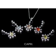 『CAPRI』精鍍白K金鑲CZ鑽 項鍊