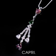 『CAPRI』精鍍白K金鑲CZ鑽 長項鍊《限量一個》