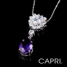 『CAPRI』精鍍白K金 鑲CZ鑽 愛心項鍊 《限量一個》