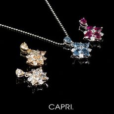 『CAPRI』精鍍白K金鑲CZ鑽 項鍊