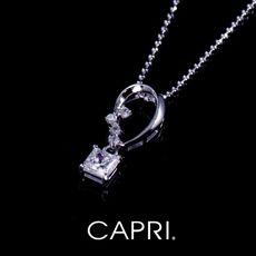 『CAPRI』精鍍白K金鑲CZ鑽 項鍊《限量一個》