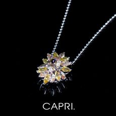 『CAPRI』精鍍白K金鑲CZ鑽 項鍊