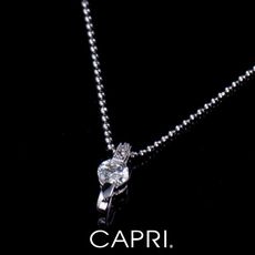 『CAPRI』精鍍白K金鑲CZ鑽 項鍊