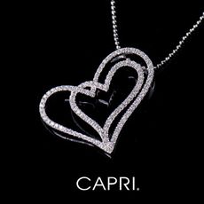 『CAPRI』925銀白K鑲CZ鑽 愛心項鍊 《限量一個》