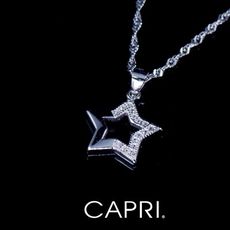 『CAPRI』925銀白K鑲CZ鑽 星星項鍊 《限量一個》