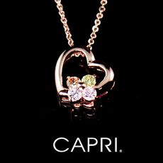 『CAPRI』精鍍玫瑰金 鑲CZ鑽 愛心項鍊 《限量一個》