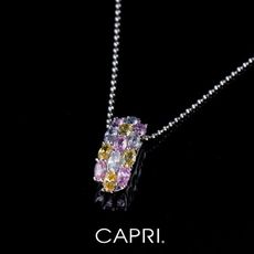 『CAPRI』精鍍白K金鑲CZ鑽  項鍊