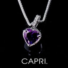 『CAPRI』精鍍白K金鑲CZ鑽 愛心項鍊 《限量一個》