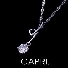 『CAPRI』925銀白K鑲CZ鑽 愛心項鍊 《限量一個》