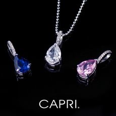 『CAPRI』精鍍白K金 鑲CZ鑽 閨密項鍊