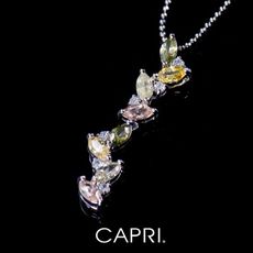 『CAPRI』精鍍白K金鑲CZ鑽 項鍊《限量一個》