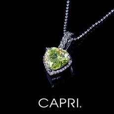 『CAPRI』精鍍白K金鑲CZ鑽 愛心項鍊 《限量一個》