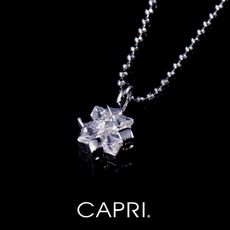 『CAPRI』精鍍白K金鑲CZ鑽 項鍊