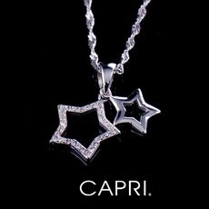 『CAPRI』925銀白K鑲CZ鑽 星星項鍊 《限量一個》