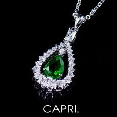 『CAPRI』精鍍白K金鑲CZ鑽 項鍊《限量一個》