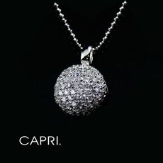 『CAPRI』精鍍白K金鑲CZ鑽 項鍊