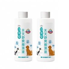 【P&H寵物家】沒有臭 2入組寵物擦澡液200ml+紙巾碇60顆(寵物清潔液)