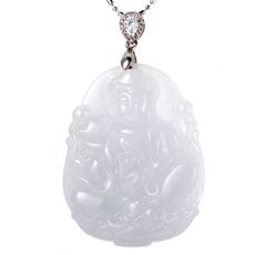 【Wjewelry水晶工坊】天然A貨翡翠觀音項鍊套組