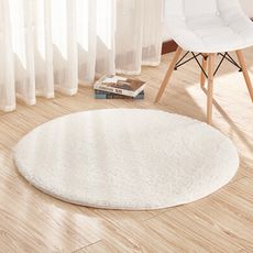 羊羔絨圓形地毯 高品質ins風 大地毯 圓形地墊 床邊地墊 床邊地毯 客廳書房地毯 電腦椅防滑墊
