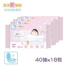 櫻桃小丸子 純水濕式衛生紙(40抽x18包)