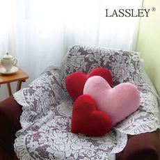 【LASSLEY】舒適棉絨愛心枕-小