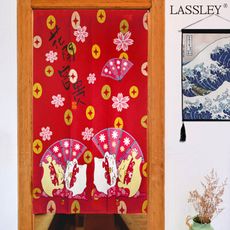 【LASSLEY】日本門簾-花開富貴85X150cm(雙開&一片)