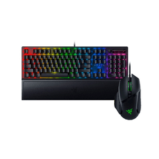 RAZER 雷蛇 《黑寡婦幻彩版 V3 鍵盤 黃軸》+《巴塞利斯蛇 V3 電競滑鼠》