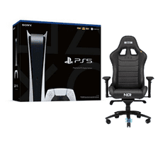 PS5《光碟版主機》 + NLR 《PRO 專業皮革賽車電競椅 》NLR-G002