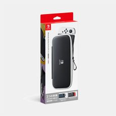 NS Switch《OLED主機 收納包 便攜包 收納包 保護包》黑底白邊