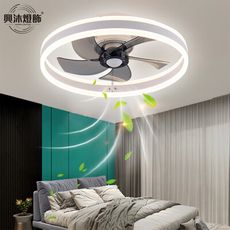 XINGMU興沐燈飾 搖頭風扇燈 臥室主流LED電扇燈一體循環風扇燈 FD-8223