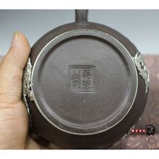 仿古蔣蓉壺 銅包紫砂壺茶壺 回流壺老壺舊壺全手工名家茶具泡茶1入