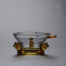 皂角樹下 實用型耐熱玻璃茶壺茶漏透明玻璃茶具功夫茶具配件1入