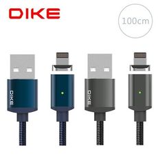 【DIKE】DLA410 1M 附Lightning接頭 鋁合金磁吸充電組 [富廉網]