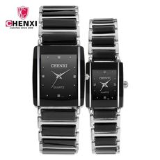正版保固 CHENXI 2020新款陶瓷男女方型手錶 防水 黑 白 情侶錶