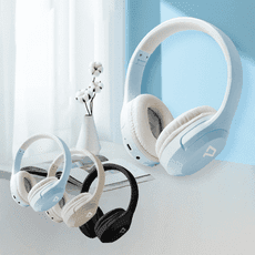 【POLYWELL】全罩式藍牙耳機 內建麥克風 可折疊耳機 罩式無線耳機 無線頭戴式折疊耳機 重低音