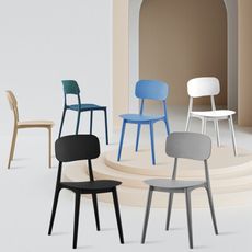 【AOTTO】北歐風簡約可堆疊餐椅-(靠背椅 太陽椅 塑膠椅 休閒椅)