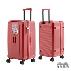 【好玩旅物】24吋_日本超耐重防盜防爆拉鍊胖胖行李箱 運動箱 胖胖箱 TSA海關鎖 煞車輪 ｜E84